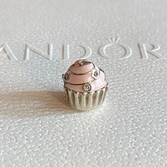 Amazon.com: PANDORA Sweet Cupcake, Light Pink Enamel  Retired Rare Pandora Pink Cupcake Charm EUC